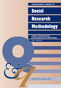Cover image for International Journal of Social Research Methodology, Volume 20, Issue 6, 2017