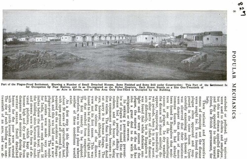 Figure 3. View of the replicated bungalow with setbacks in Fraser town. Source: Popular Mechanics Magazine.