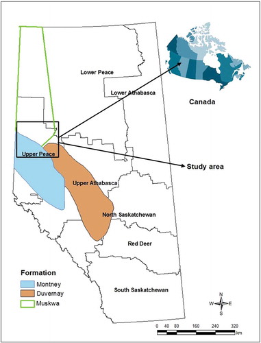 Figure 1. Location of the study area in Alberta, Canada.