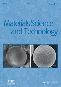 Cover image for Materials Science and Technology, Volume 33, Issue 5, 2017