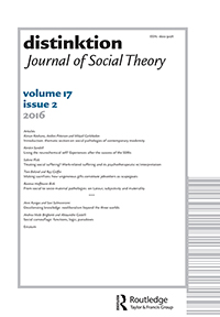 Cover image for Distinktion: Journal of Social Theory, Volume 17, Issue 2, 2016