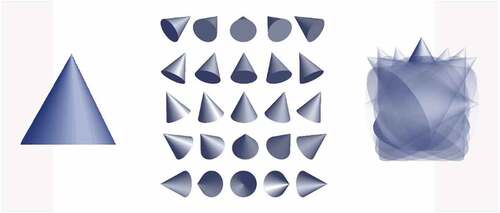 Figure 4. Different spatial perspectives on a simple geometric solid.