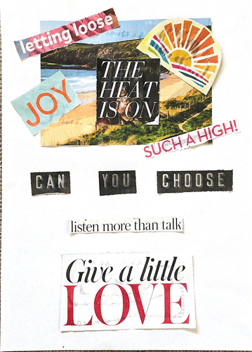 Figure 2. “Listen more”, a collage produced by a participant.