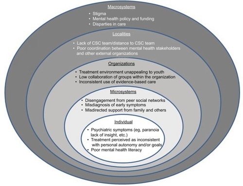 Figure 1 An ecological model for understanding access to care for first-episode psychosis.