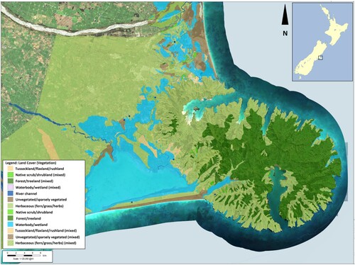 Figure 2. Vegetation cover according to original survey of coastal delta region (Canterbury Maps Citationn.d.).