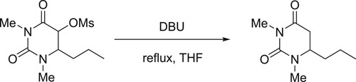 Scheme 12. Synthesis of 1,3-dimethyl-6-propyl uracil.