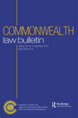 Cover image for Commonwealth Law Bulletin, Volume 39, Issue 4, 2013