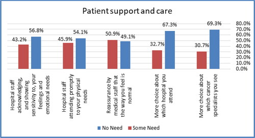 Figure 4. Patient support needs of respondents (SCNS-34).