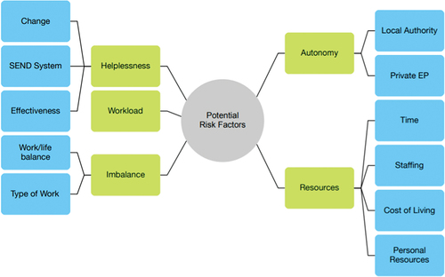 Figure 1. Thematic map of potential risk factors.