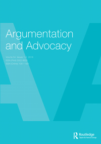 Cover image for Argumentation and Advocacy, Volume 54, Issue 1-2, 2018