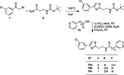 Scheme 1. Synthesis of thiazoles 10a–c.