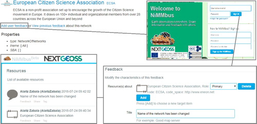 Figure 8. Connection of the graph to the NiMMbus user feedback system.