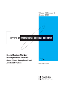 Cover image for Review of International Political Economy, Volume 23, Issue 5, 2016