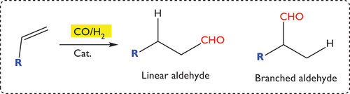 Figure 24. General scheme of the hydroformylation reaction.