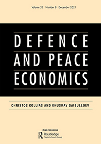 Cover image for Defence and Peace Economics, Volume 32, Issue 8, 2021