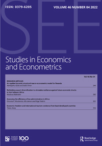 Cover image for Studies in Economics and Econometrics, Volume 46, Issue 4, 2022