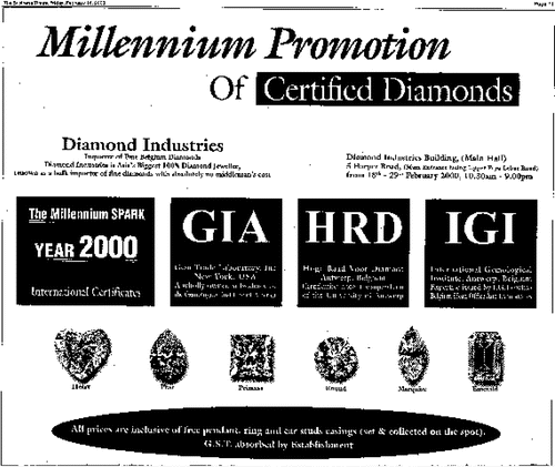 Figure 1. An Advertisement for Diamonds.