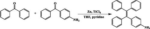 Scheme 2. Synthetic scheme of TPENH2 molecule.