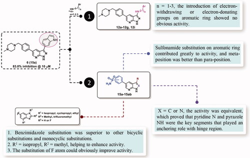 Figure 6. The structure–activity relationships of the designed novel compounds.