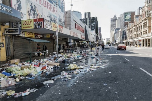 Figure 1. The aftermath of looting in the Durban CBD (Photograph by Rajesh Jantilal).