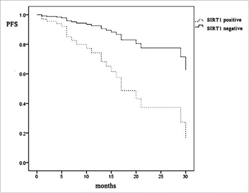 Figure 7. Multivariate Cox Regression Analysis of SIRT1 for PFS.