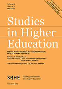Cover image for Studies in Higher Education, Volume 45, Issue 5, 2020