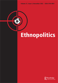 Cover image for Ethnopolitics, Volume 21, Issue 5, 2022