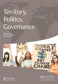 Cover image for Territory, Politics, Governance, Volume 8, Issue 1, 2020