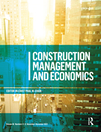 Cover image for Construction Management and Economics, Volume 40, Issue 11-12, 2022