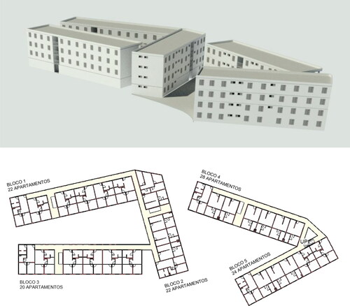 Figure 4. 3 D visulaisation and floor plan of the case study considered.