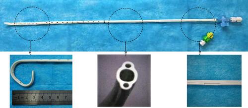 Figure 1 A novel brachytherapy biliary drainage catheter (BBDC).