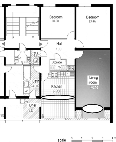 Figure 5. 20 Août 55; transformed floor plan.