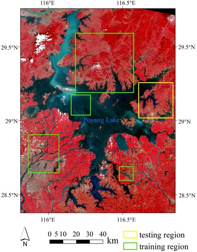 Figure 7. Training region and testing region.