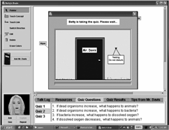 Figure 4 Quiz interface and example quiz questions.