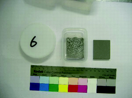 Figure 17. Sample after sodium vapor accumulation (left).