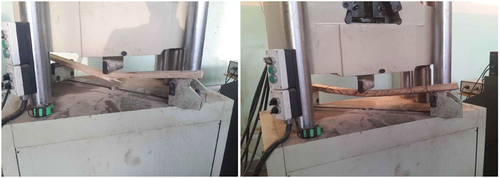 Figure 4. Three-point flexural test for non-laminated versus laminated.