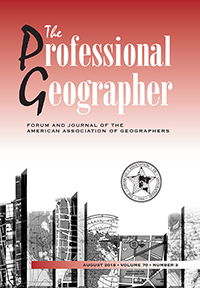 Cover image for The Professional Geographer, Volume 70, Issue 3, 2018