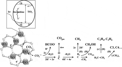 Figure 8. The mechanism of carbon dioxide reduction.