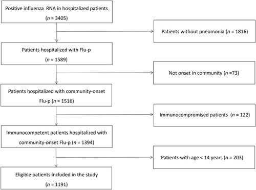 Figure 1 Patient screening algorithm for Flu-p.