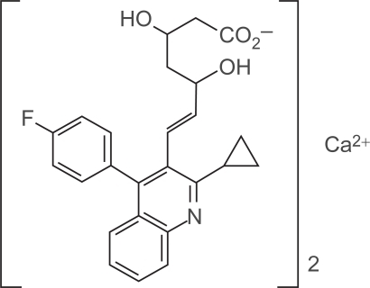 Figure 1 Chemical structure of pitavastatin.