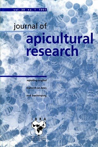 Cover image for Journal of Apicultural Research, Volume 30, Issue 1, 1991