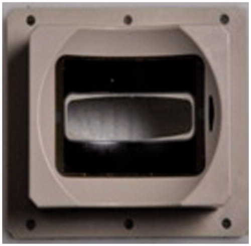 Figure 1. The HIFU transducer. The 3.5-MHz DMUA showing a central fenestration for integration of a diagnostic ultrasound transducer.