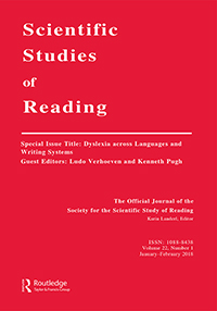 Cover image for Scientific Studies of Reading, Volume 22, Issue 1, 2018
