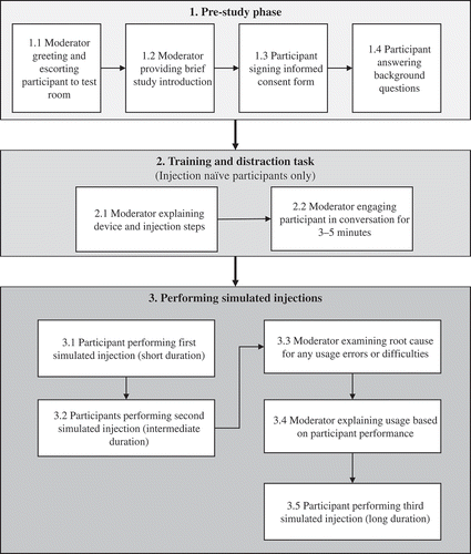 Figure 1. Procedure of non-interventional simulated use study based on single-site visit.