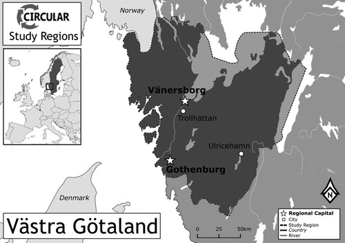 Figure 4. Map of Västra Götaland.