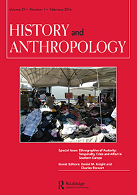 Cover image for History and Anthropology, Volume 27, Issue 1, 2016