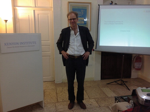 Prof. Christopher Cramer (SOAS) at the CBRL Kenyon Institute, Jerusalem