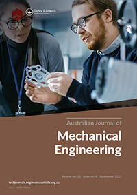 Cover image for Australian Journal of Mechanical Engineering, Volume 20, Issue 4, 2022