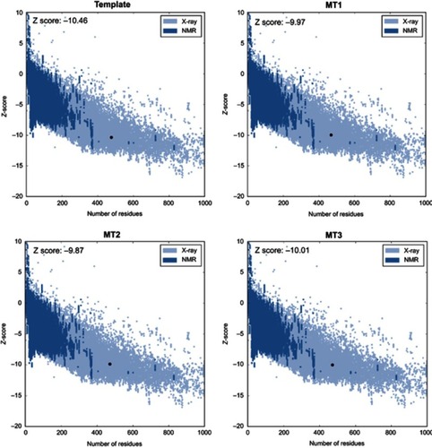 Figure 2 Z-score of template and MT1–MT3.