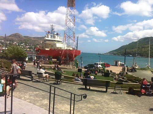 Figure 3. Harbourside Park during the 2012 Sound Symposium (photo by author).